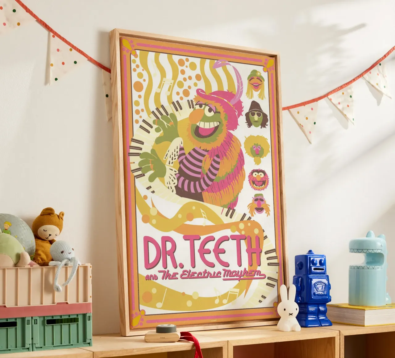 Dr. Teeth & The Electric Mayhem II tela con Cornice a cassetta da The Muppets