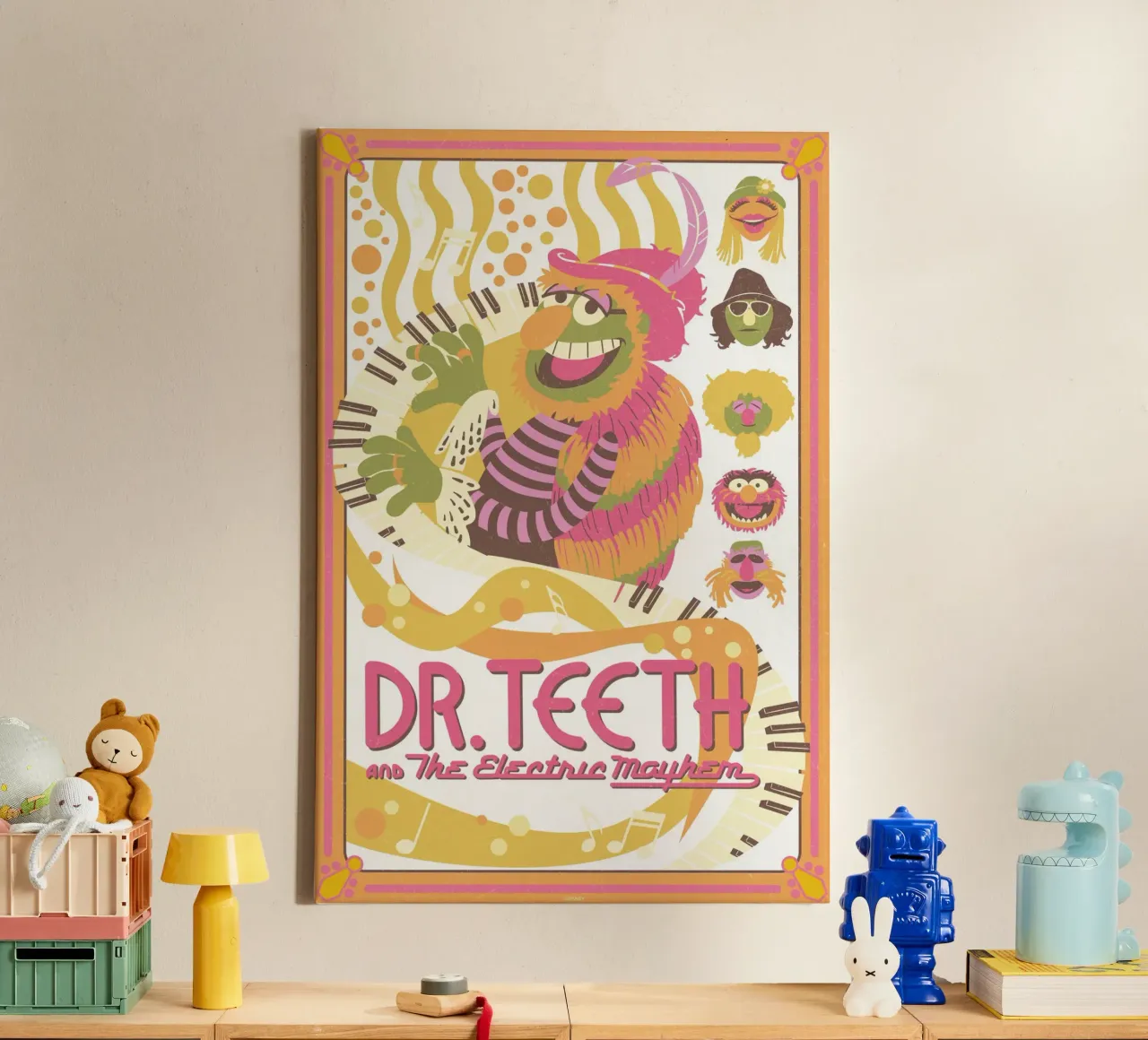 Dr. Teeth & The Electric Mayhem II tela con Cornice a cassetta da The Muppets