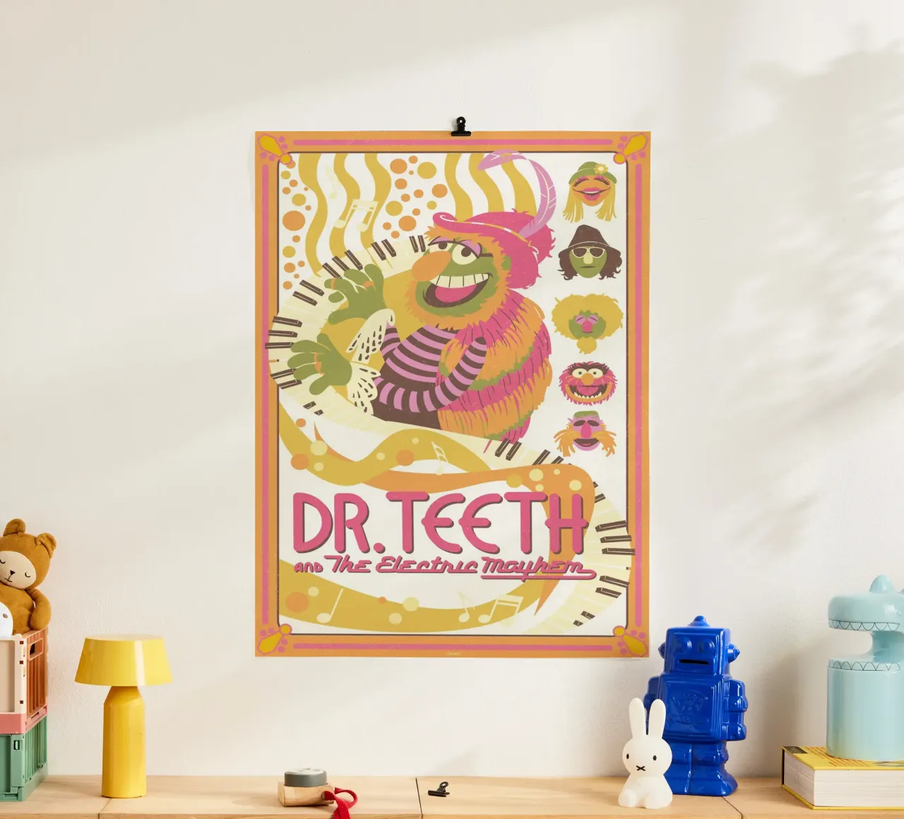 Dr. Teeth & The Electric Mayhem II poster con telaio in plastica da The Muppets