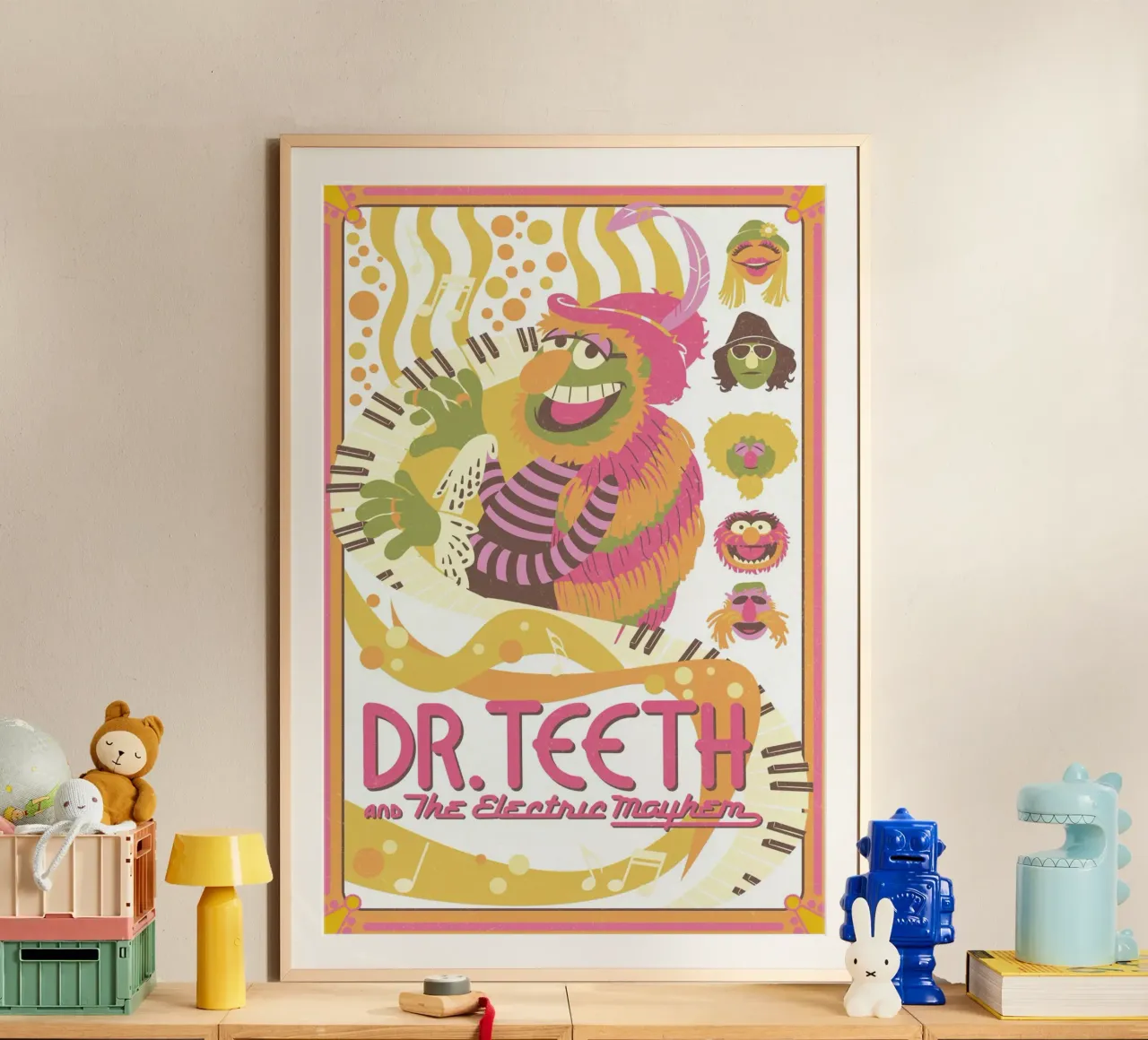 Dr. Teeth & The Electric Mayhem II poster con telaio in plastica da The Muppets