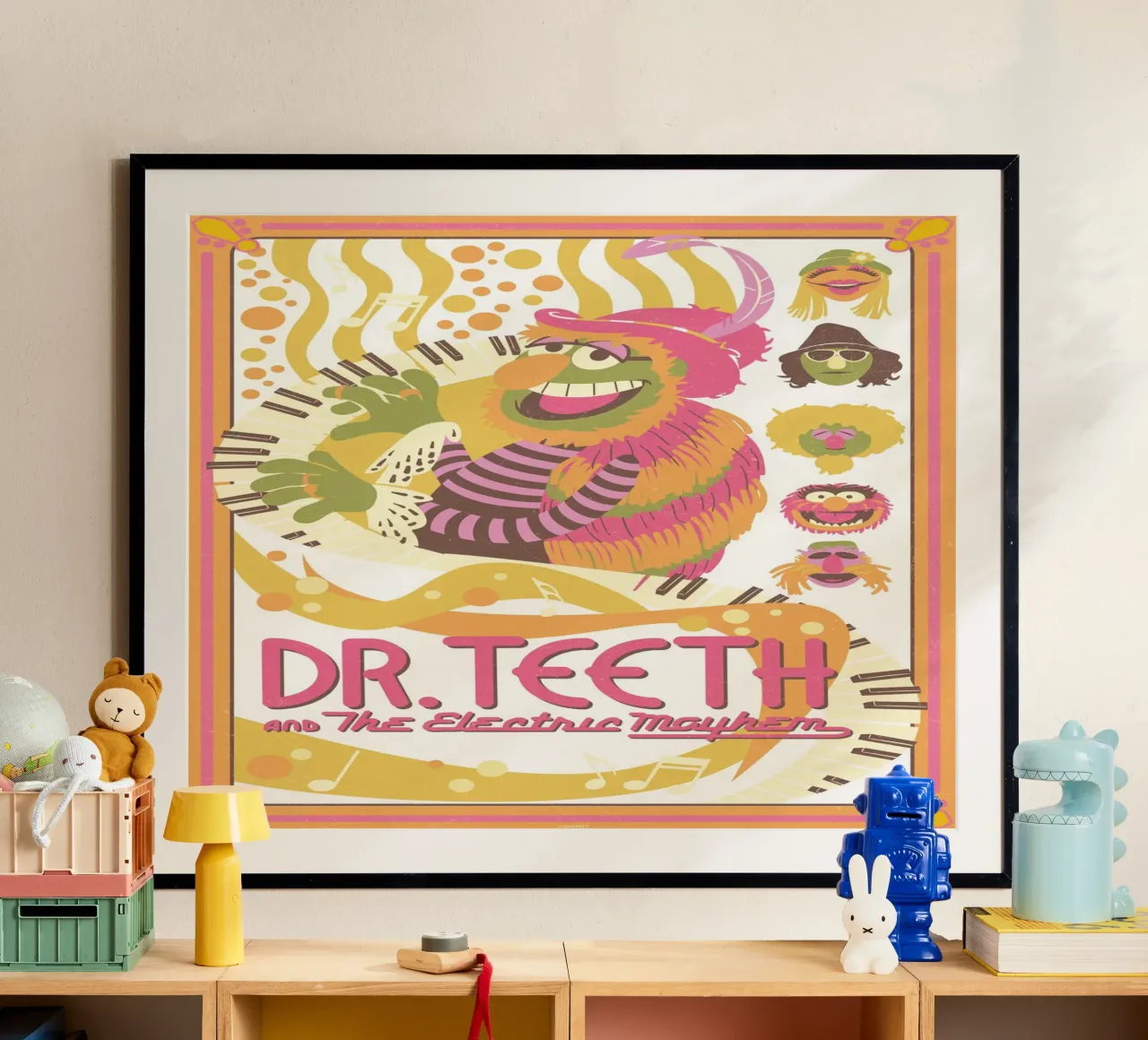 Dr. Teeth & The Electric Mayhem II poster con telaio in plastica da The Muppets
