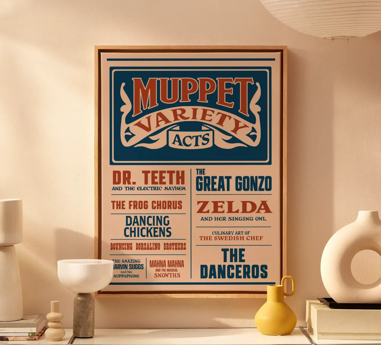 Dr. Teeth & The Electric Mayhem IV tela con Cornice a cassetta da The Muppets