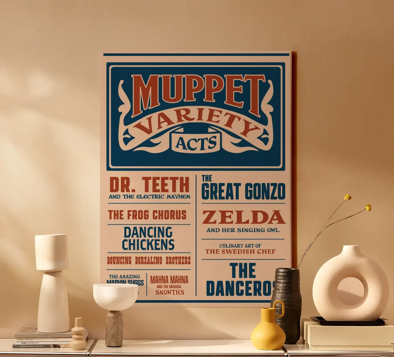 Dr. Teeth & The Electric Mayhem IV tela con Cornice a cassetta da The Muppets