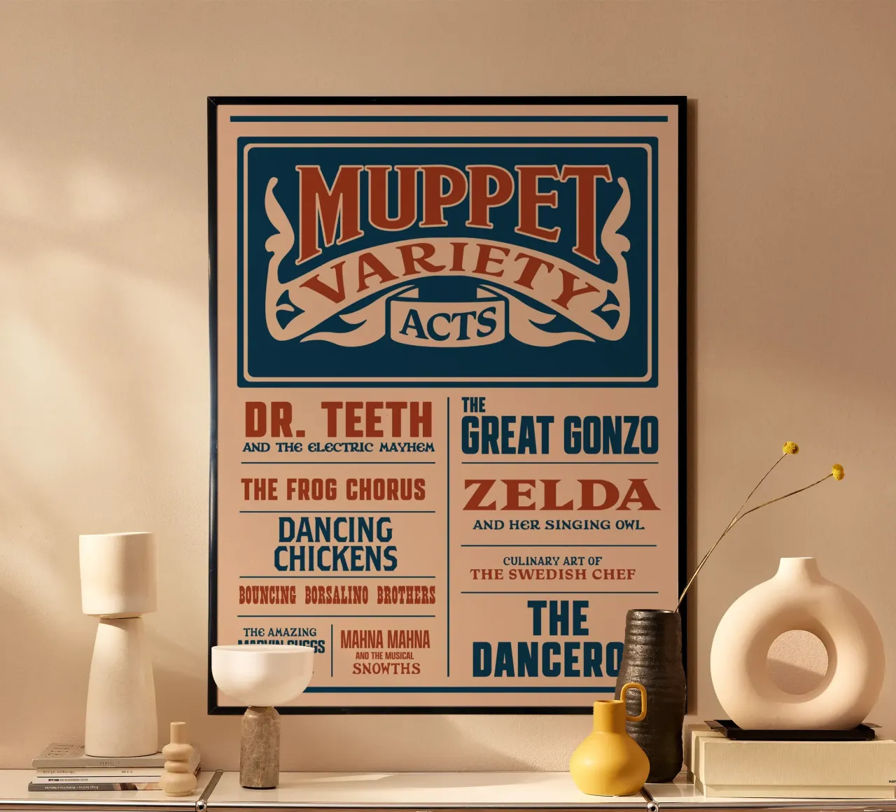 Dr. Teeth & The Electric Mayhem IV poster con telaio in plastica da The Muppets