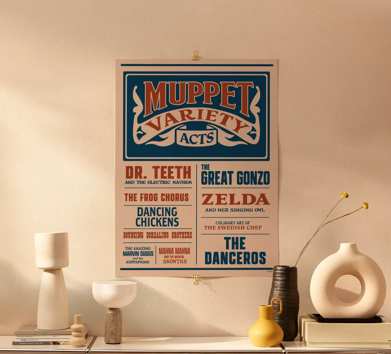 Dr. Teeth & The Electric Mayhem IV poster con telaio in plastica da The Muppets