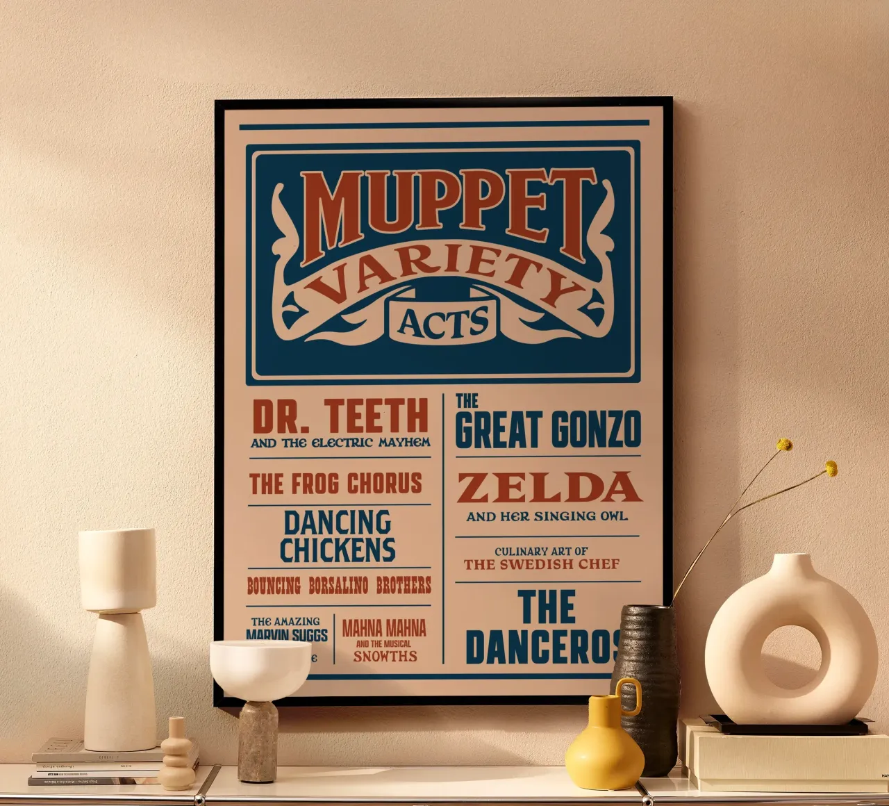 Dr. Teeth & The Electric Mayhem IV poster con telaio in plastica da The Muppets