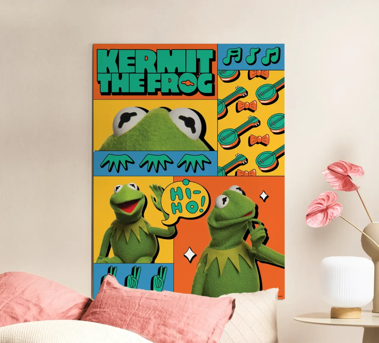 Kermit The Frog - HiHo! II poster con telaio in plastica da The Muppets