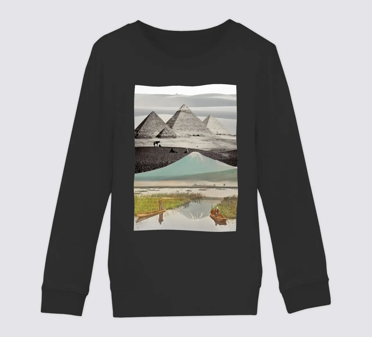 Elsewhere All At Once | Press Play Art Print Collage Remix felpa bambino da Press Play Art Prints