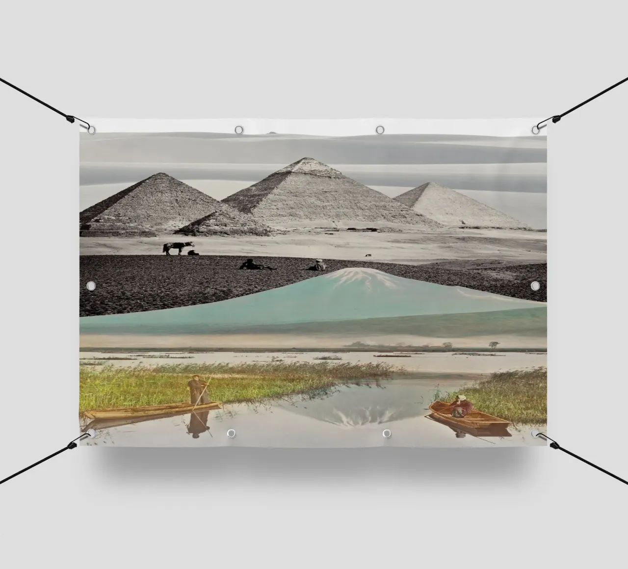 Elsewhere All At Once | Press Play Art Print Collage Remix telo in pvc da Press Play Art Prints