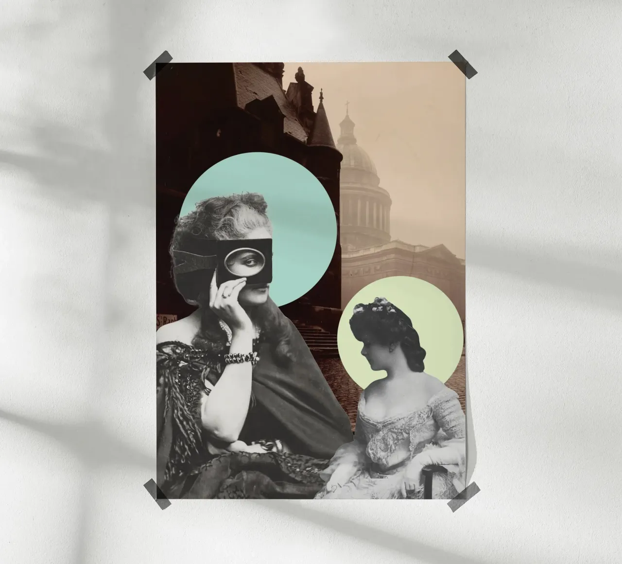 Muses & Moonlight | Press Play Stampa d'arte Collage Remix poster con telaio in plastica da Press Play Art Prints