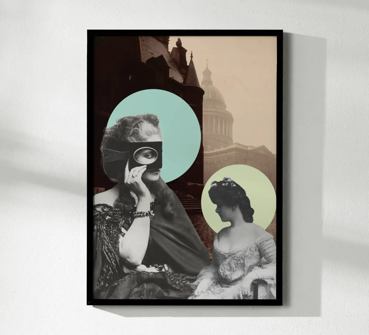 Muses & Moonlight | Press Play Stampa d'arte Collage Remix poster con telaio in plastica da Press Play Art Prints