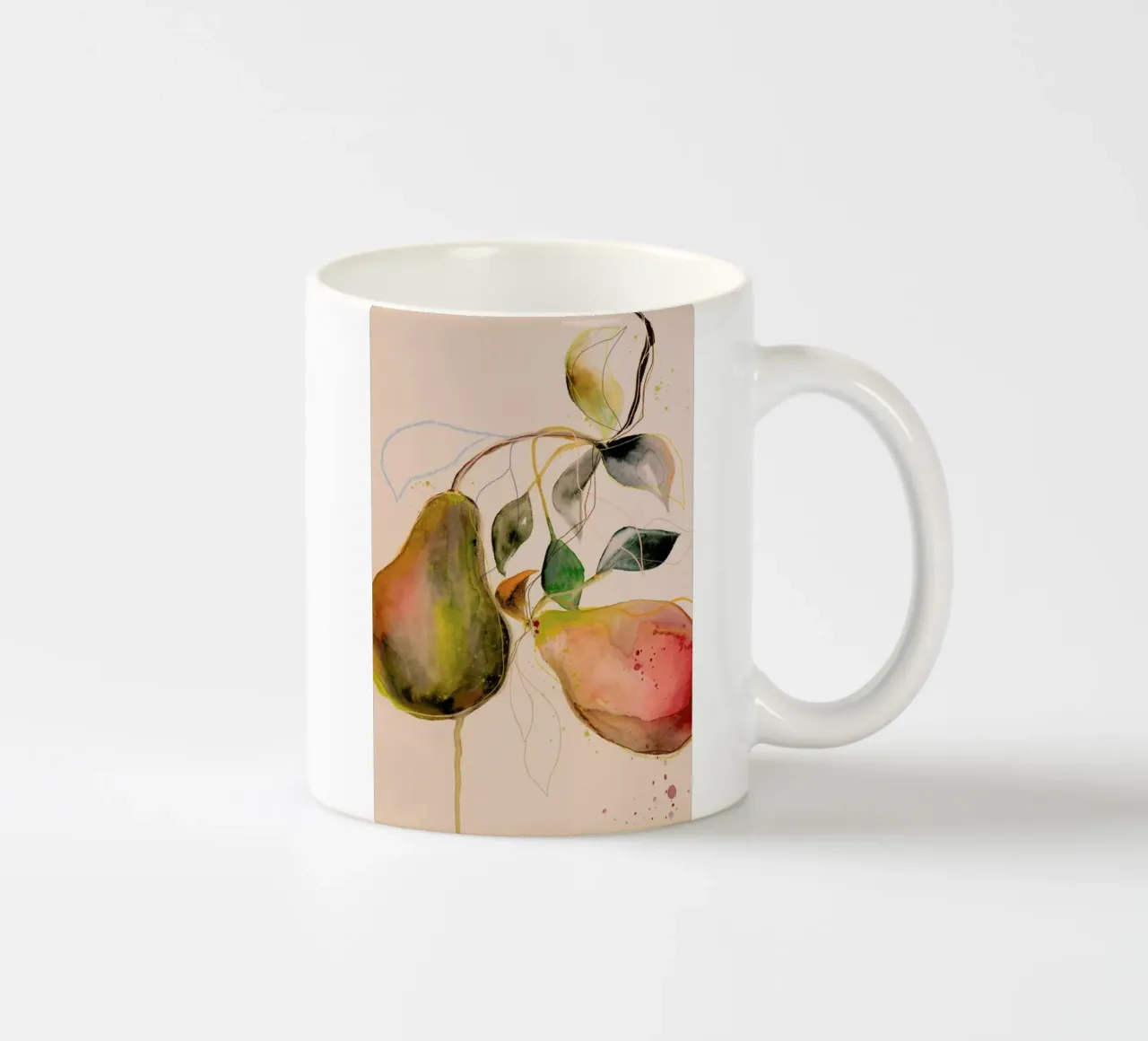 Pear 01 Keramik Tasse von Leigh Viner