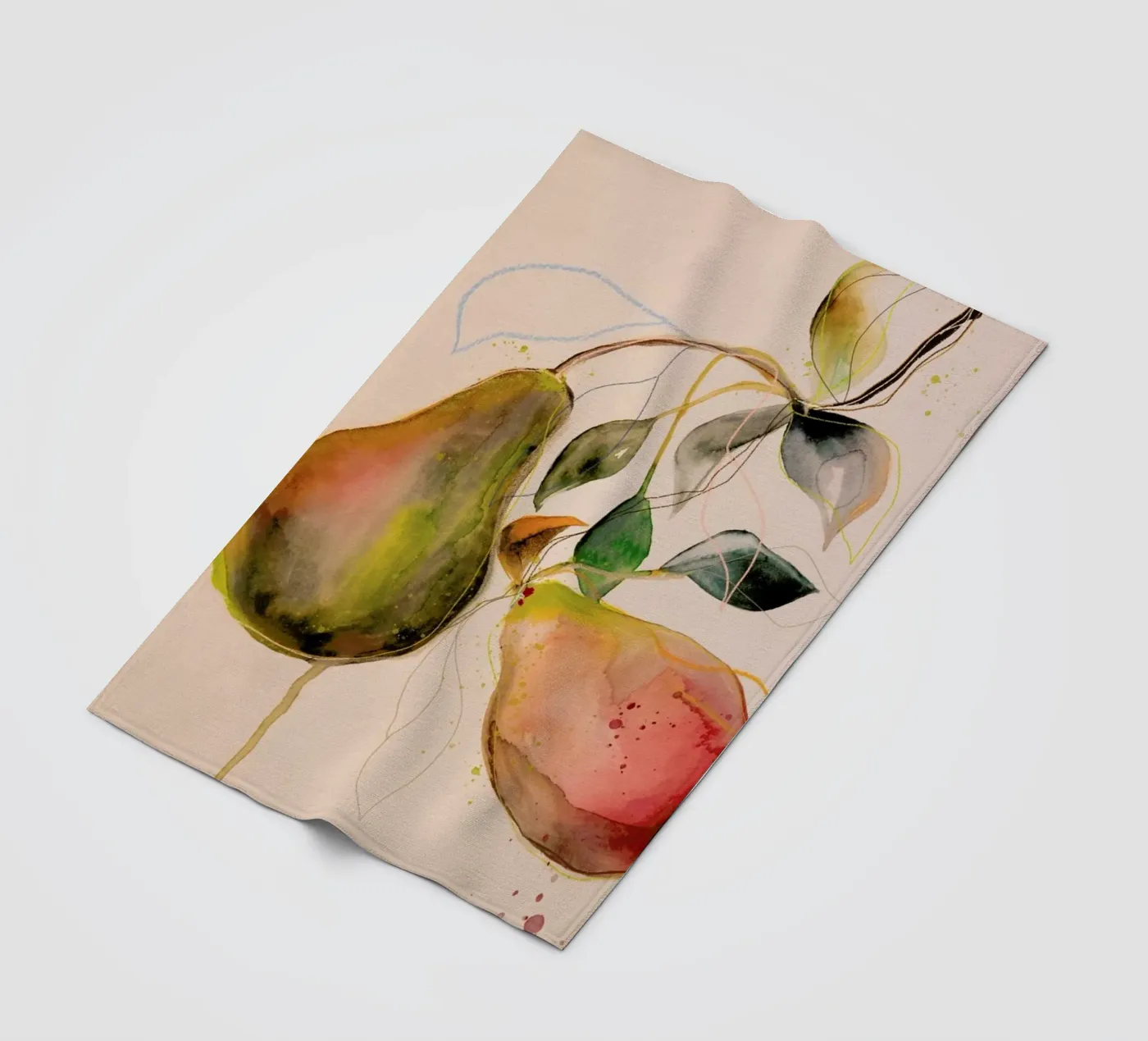 Pear 01 Fleecedecke von Leigh Viner