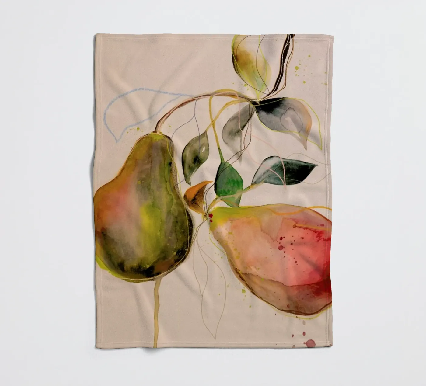 Pear 01 Fleecedecke von Leigh Viner