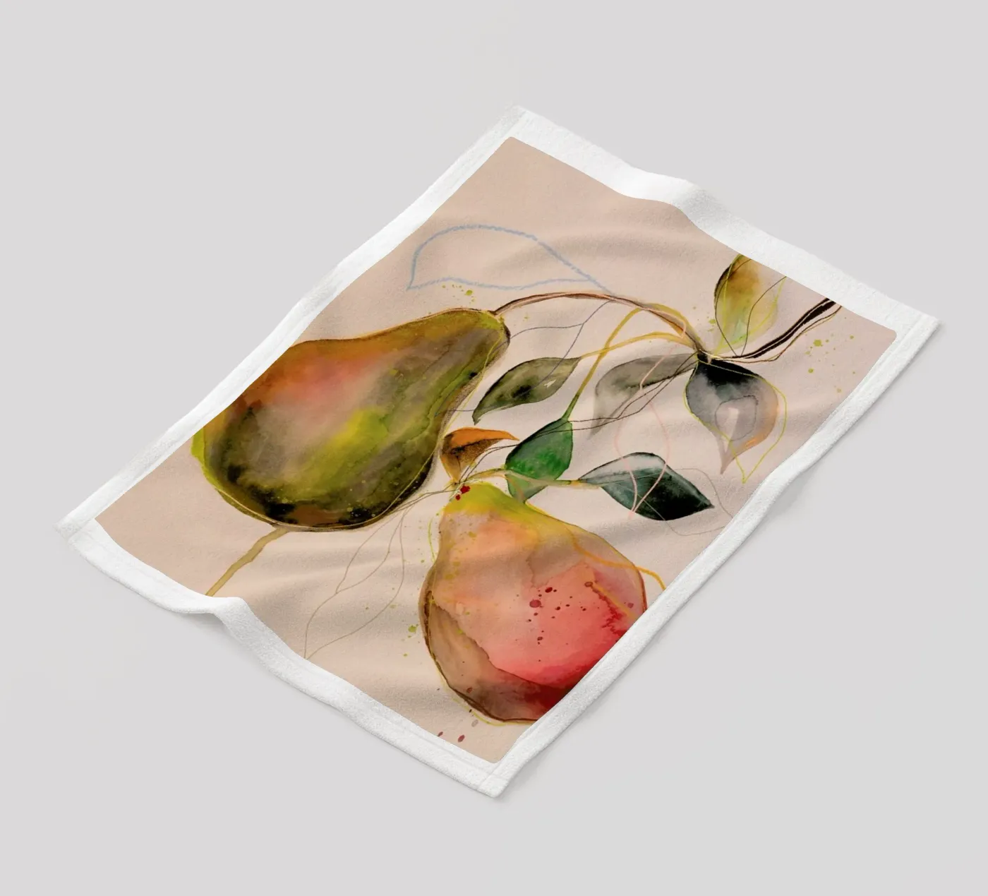 Pear 01 Fleecedecke von Leigh Viner
