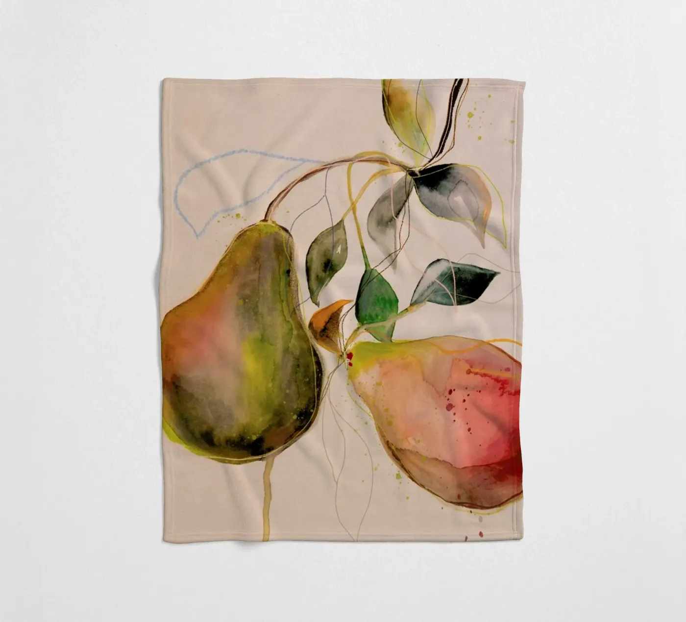 Pear 01 Fleecedecke von Leigh Viner