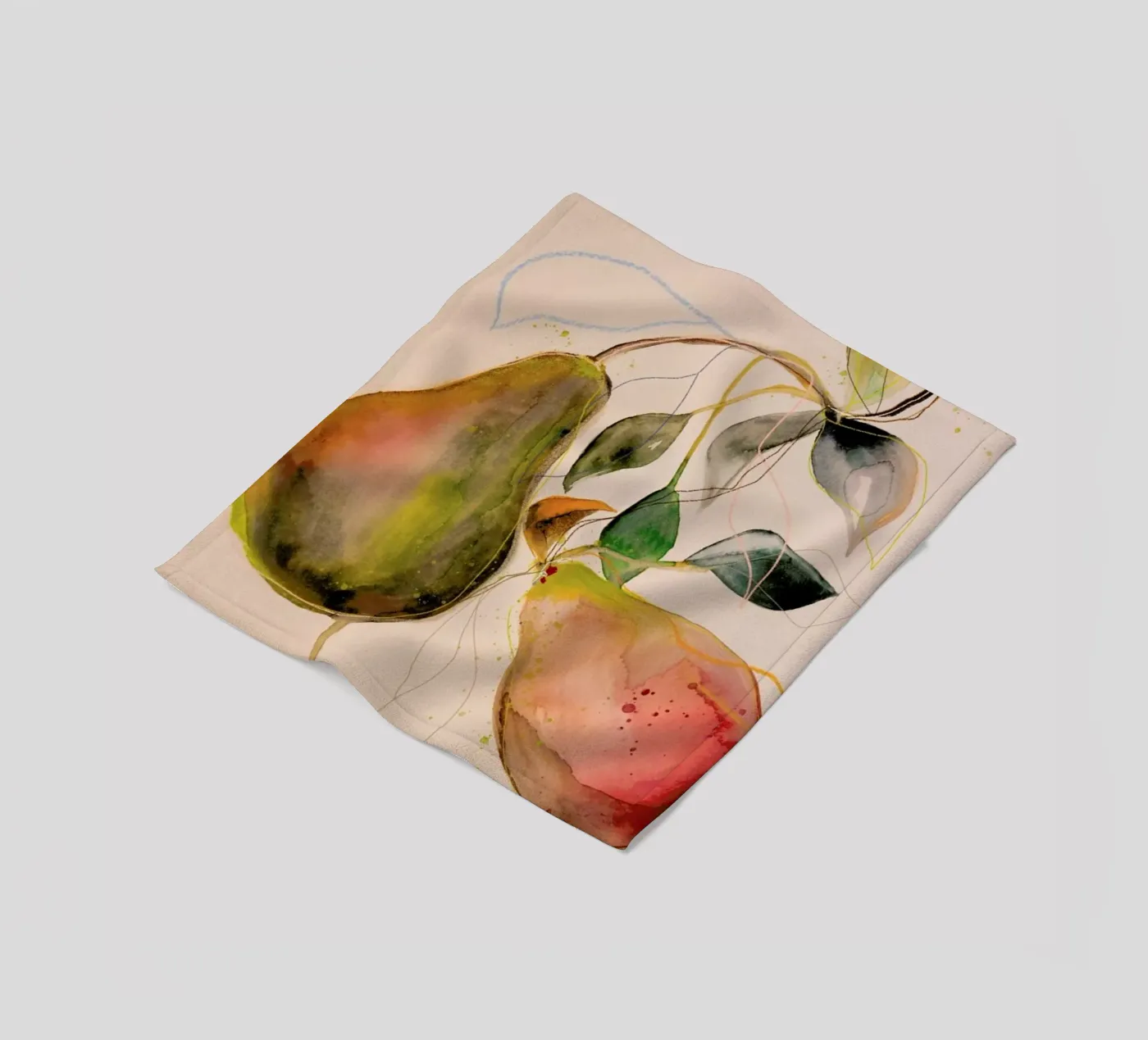 Pear 01 Fleecedecke von Leigh Viner