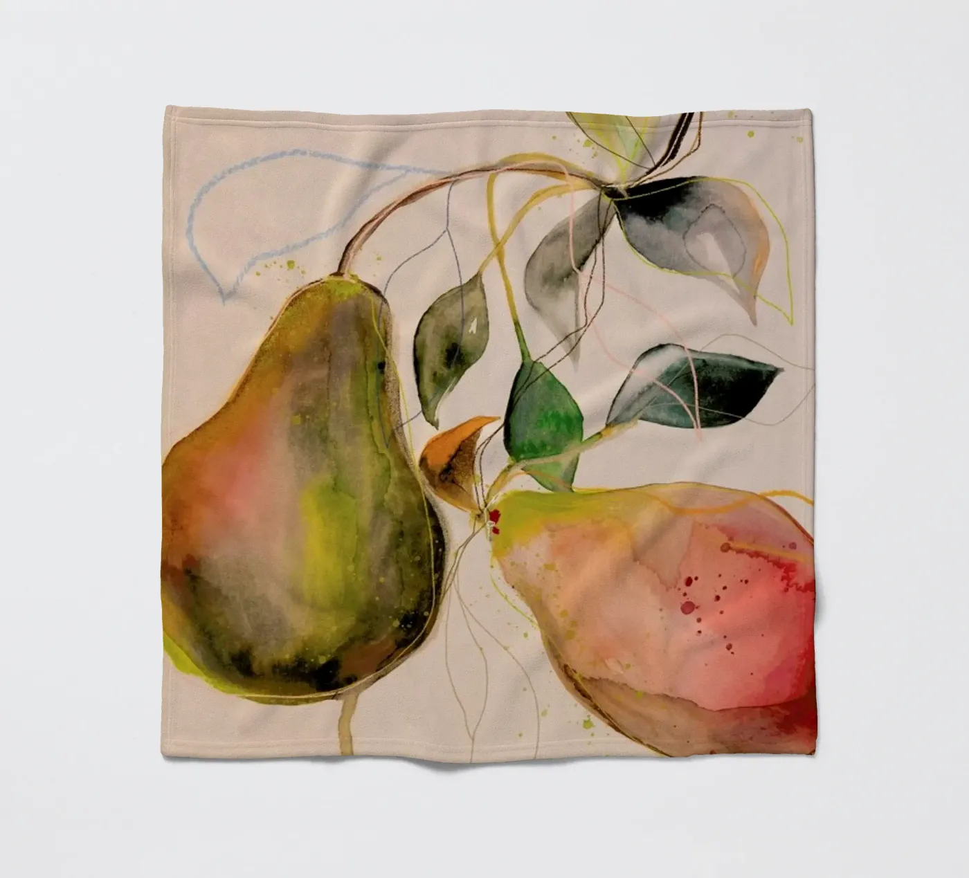 Pear 01 Fleecedecke von Leigh Viner