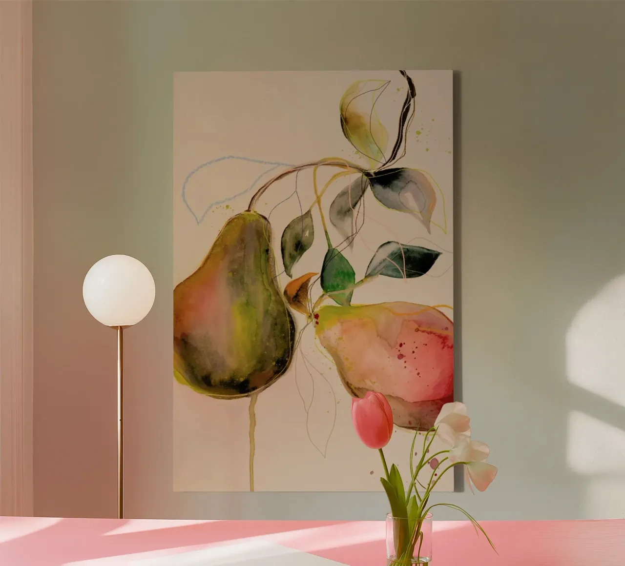 Pear 01 tela con Cornice a cassetta da Leigh Viner