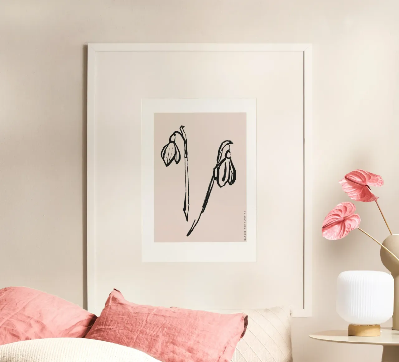 Abstract Botanic No 08 poster con telaio in legno da treechild