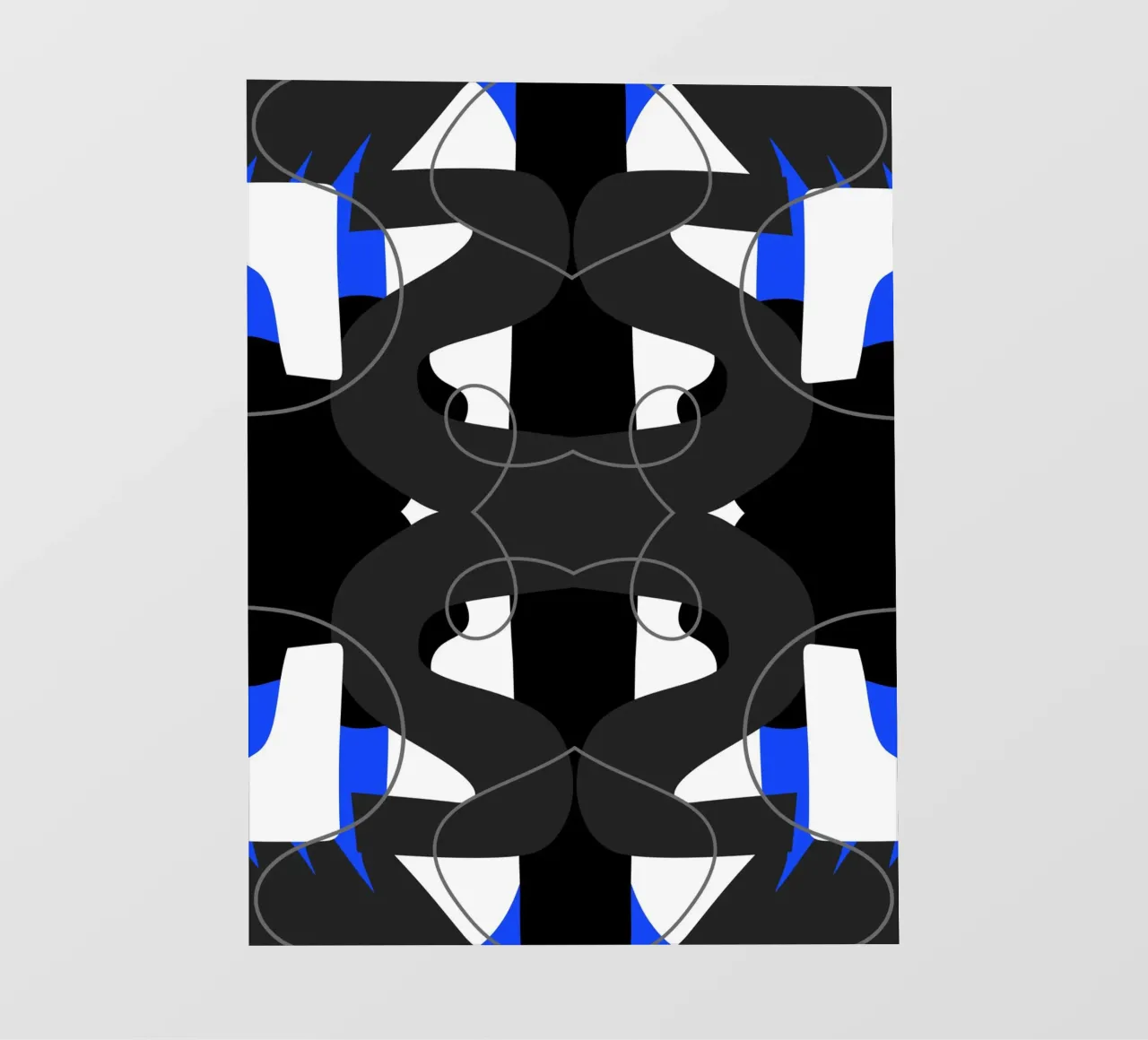 Simmetria blu e nera pellicola backlit da Little Dean