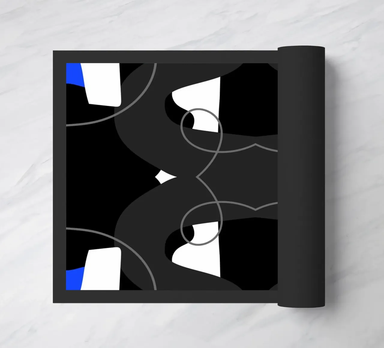 Simmetria blu e nera zerbino da Little Dean