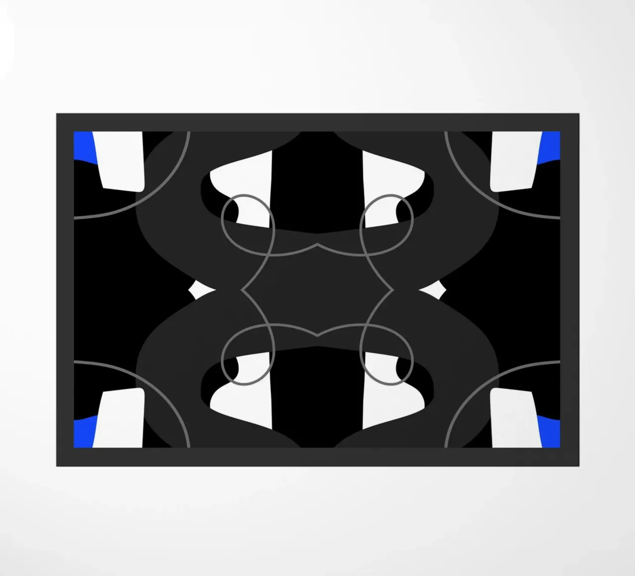 Simmetria blu e nera zerbino da Little Dean