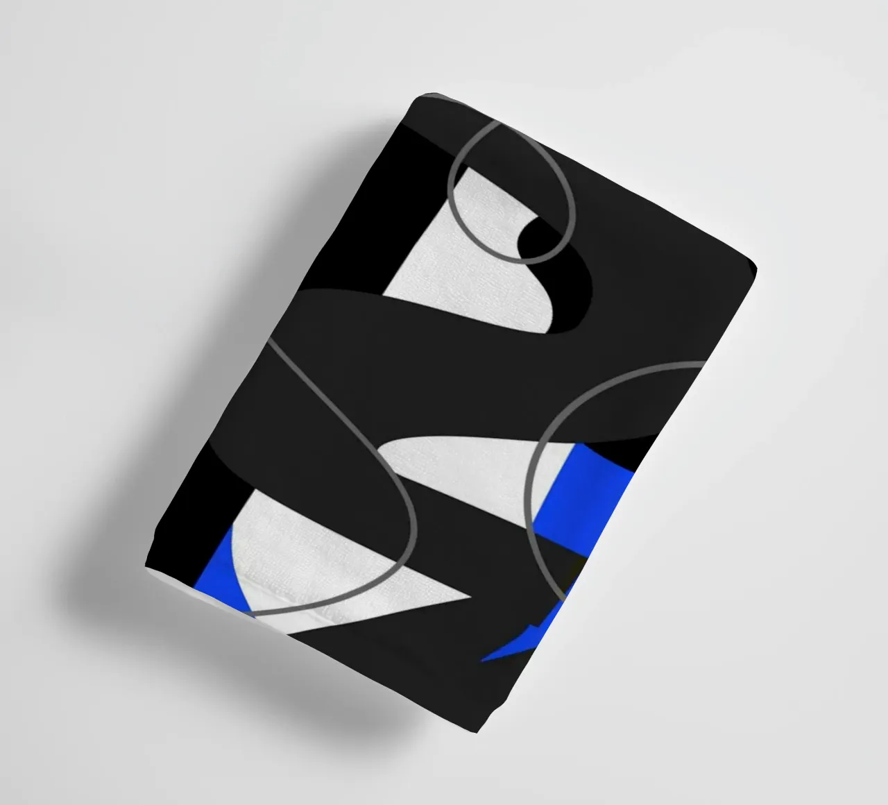 Simmetria blu e nera asciugamano da bagno da Little Dean