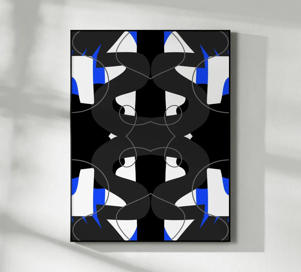 Simmetria blu e nera plexiglass da Little Dean