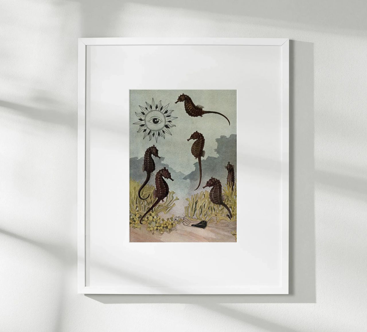 Sea Horses & the Sixth Sense | Press Play Art Print Collage poster de Press Play Art Prints