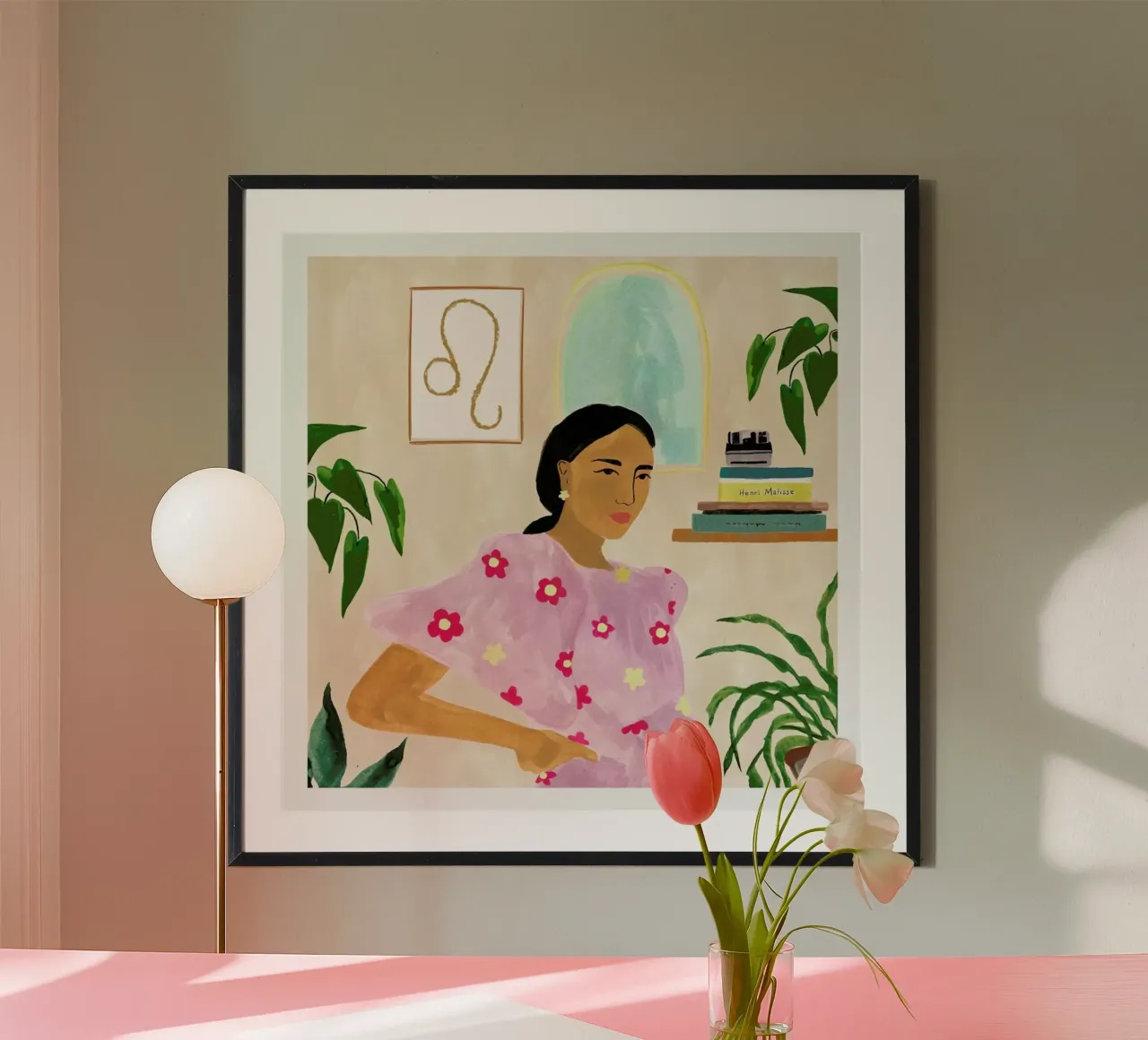 Leo poster con telaio in plastica da Laura Page