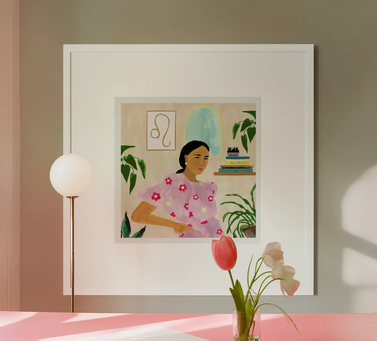 Leo poster van Laura Page