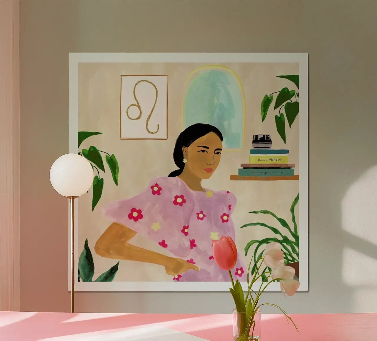 Leo poster van Laura Page