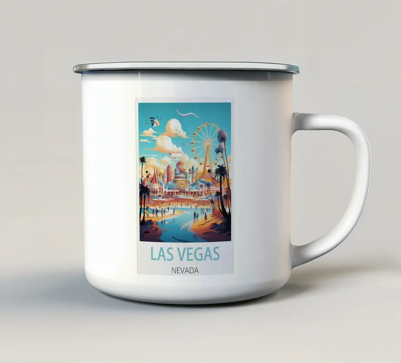 LLYCUAOO Las Vegas Nevada tazza in smalto da cooper shop