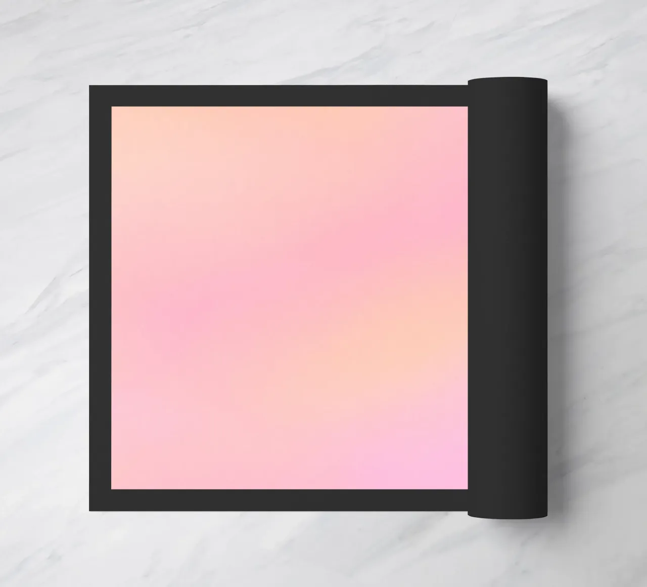Crépuscule Pastel - Shades of pink and peach doormat by studiofox