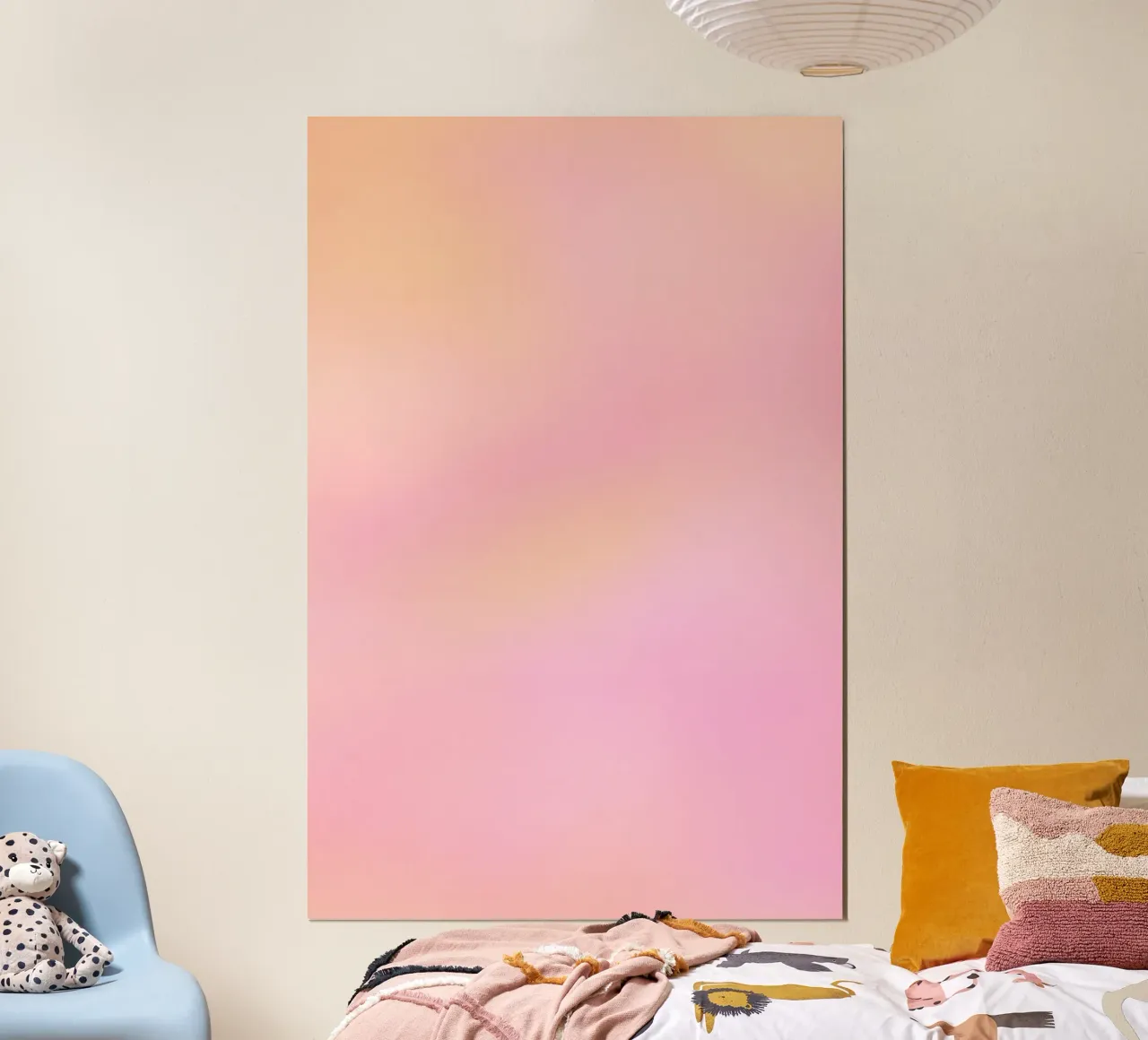 Crépuscule Pastel - Sfumature di rosa e pesca poster con telaio in plastica da studiofox