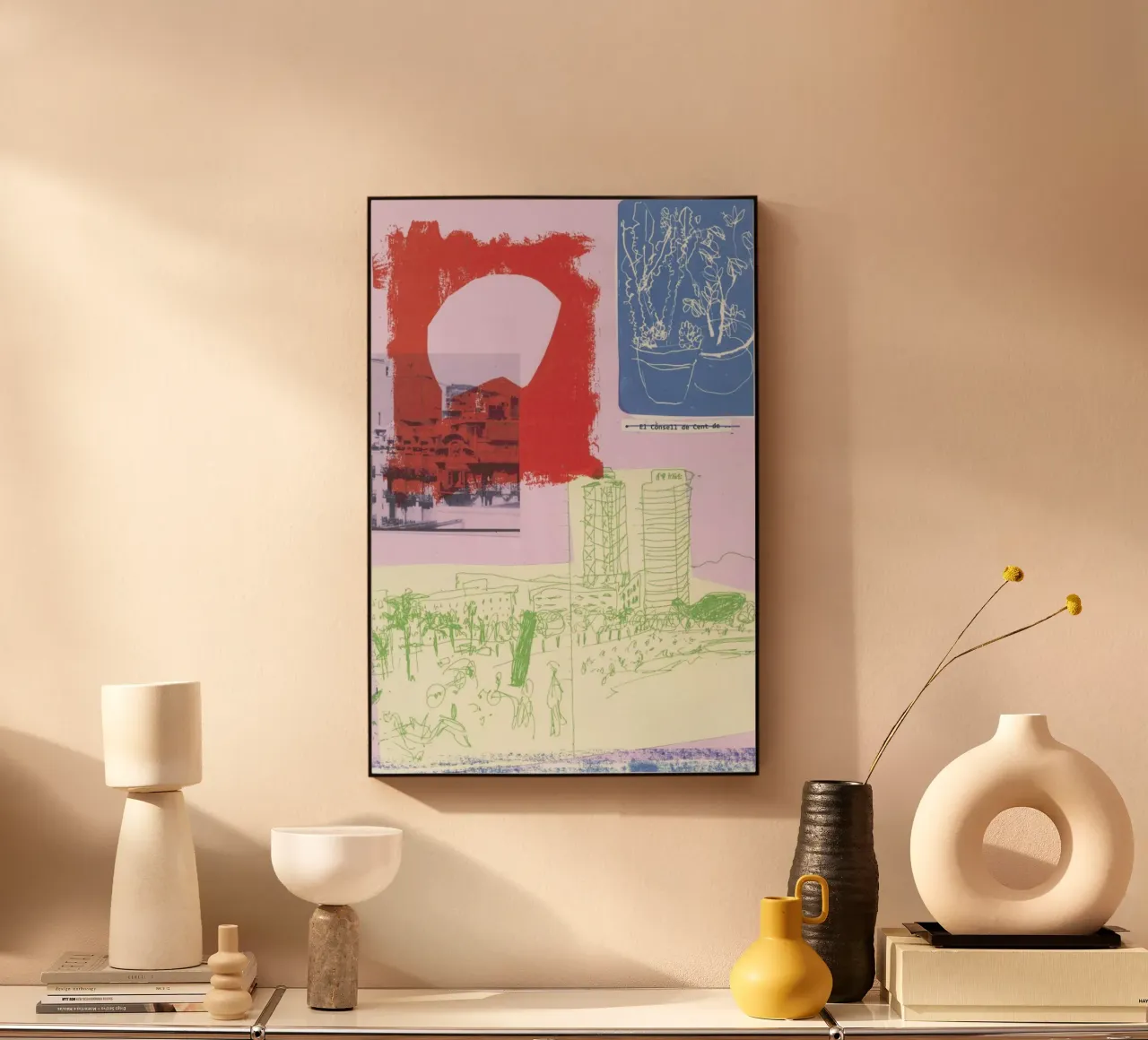 Barcelona Collage plexiglass da Stars Above Us