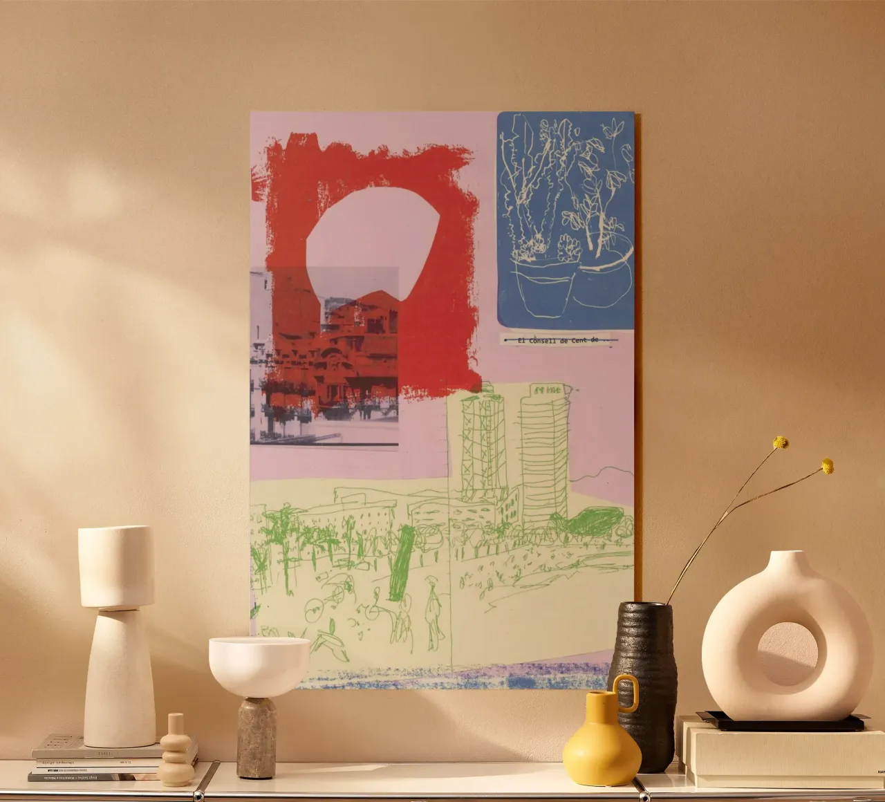 Barcelona Collage plexiglass da Stars Above Us