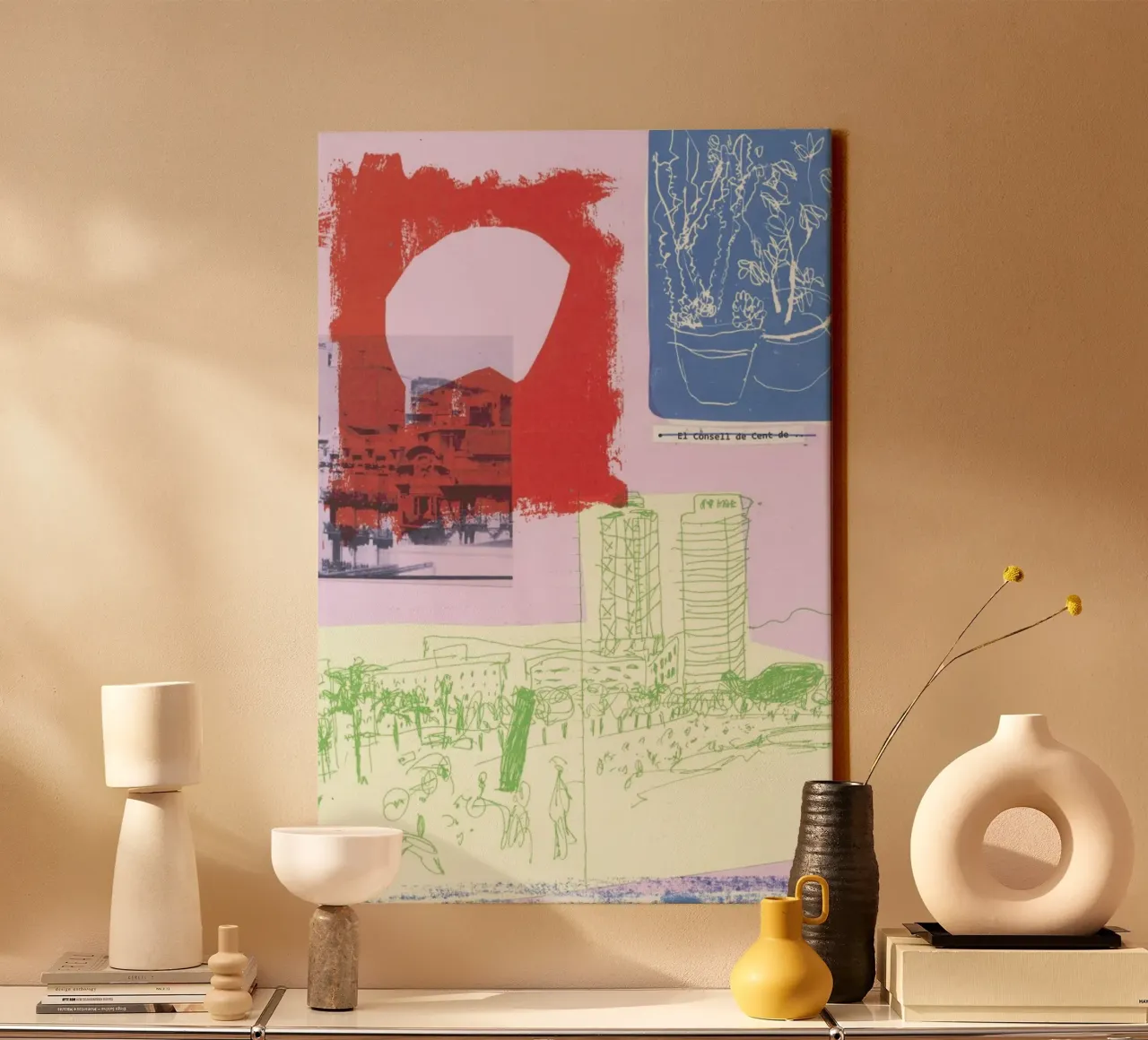 Barcelona Collage canvas by Stars Above Us