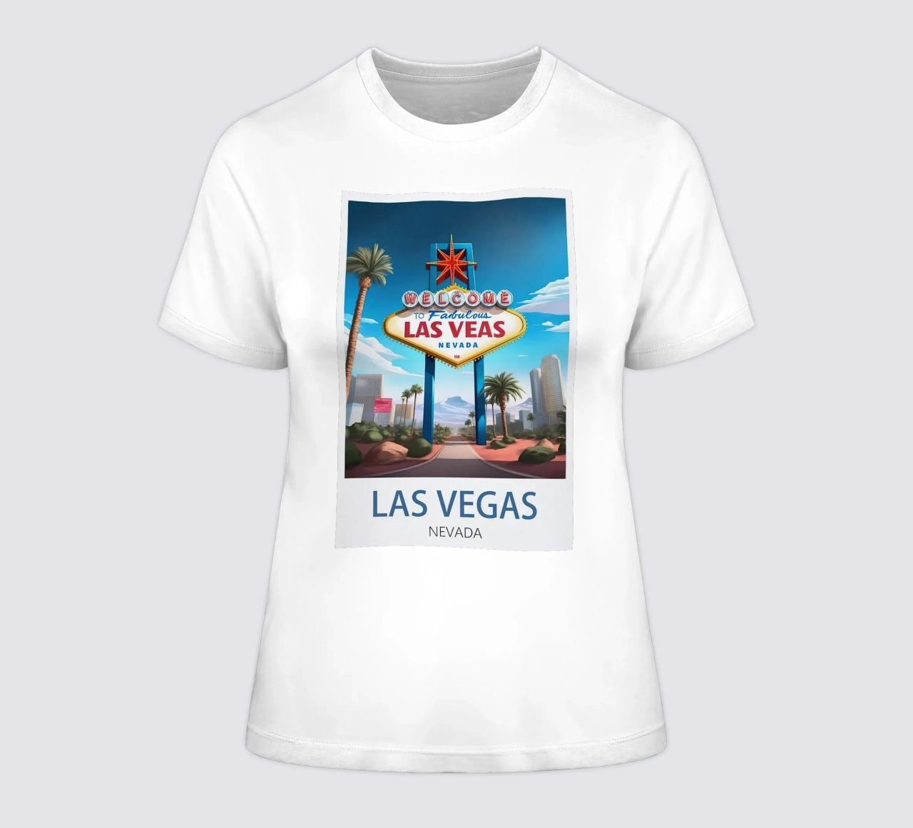 LuaNi Las Vegas Nevada women's fitted t-shirt by cooper shop