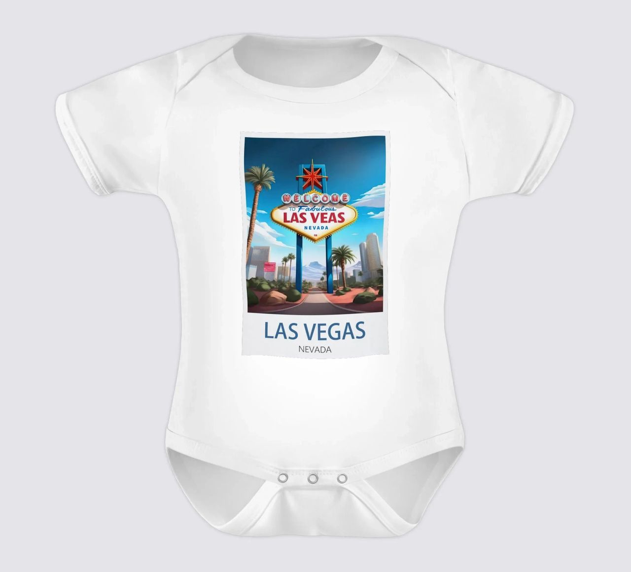 LuaNi Las Vegas Nevada short-sleeve baby romper by cooper shop