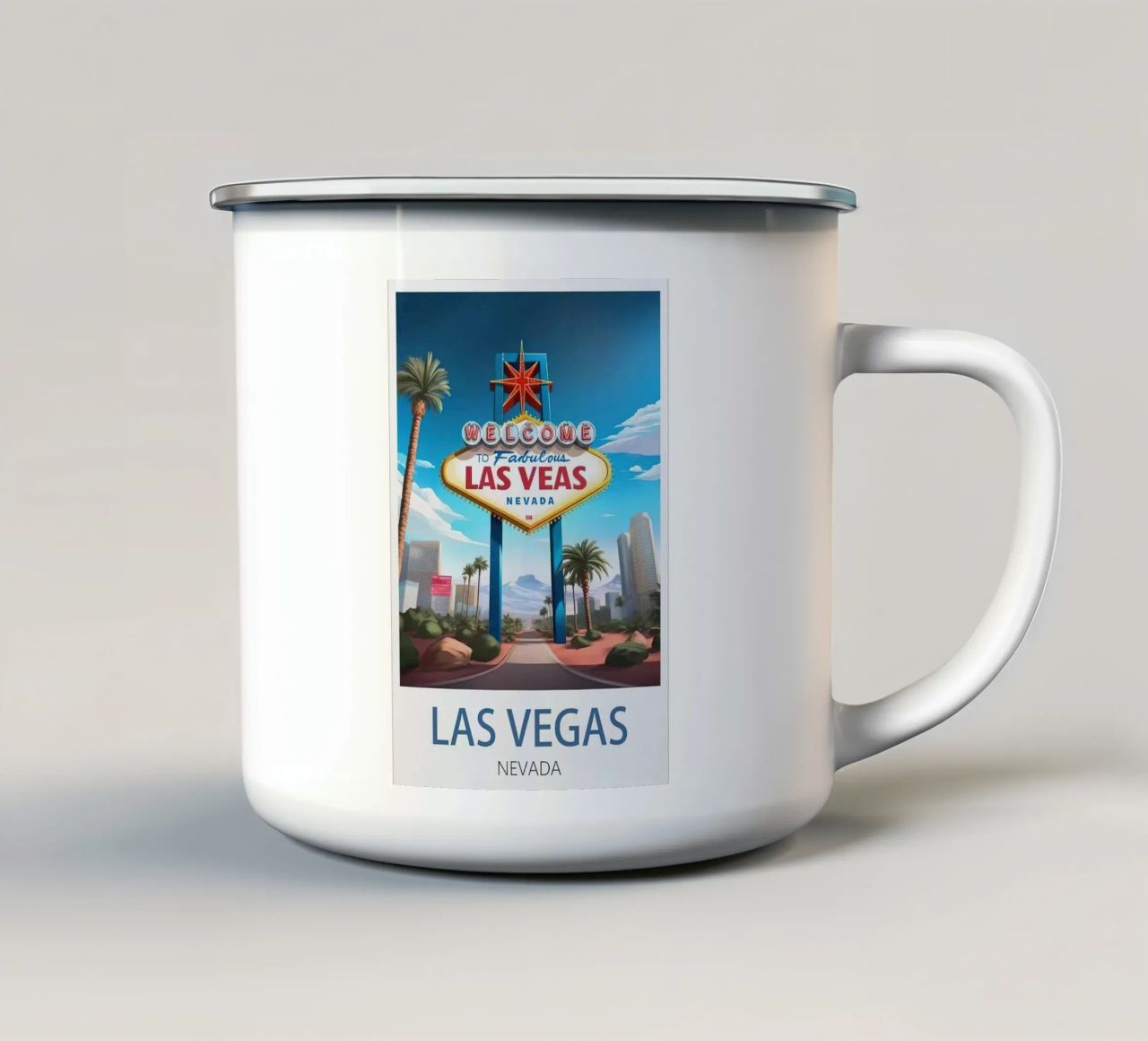 LuaNi Las Vegas Nevada enamel mug by cooper shop