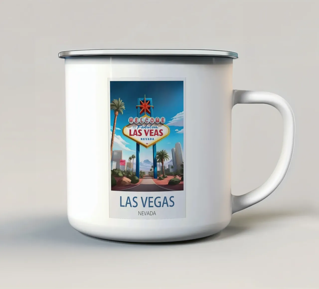 LuaNi Las Vegas Nevada enamel mug by cooper shop