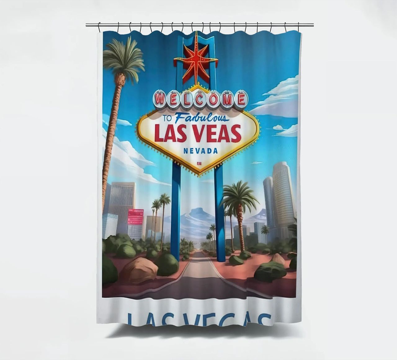 LuaNi Las Vegas Nevada shower curtain by cooper shop