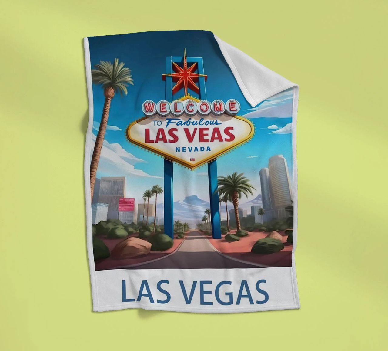 LuaNi Las Vegas Nevada fleece blanket by cooper shop
