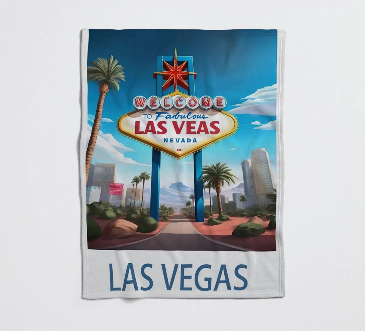 LuaNi Las Vegas Nevada fleece blanket by cooper shop