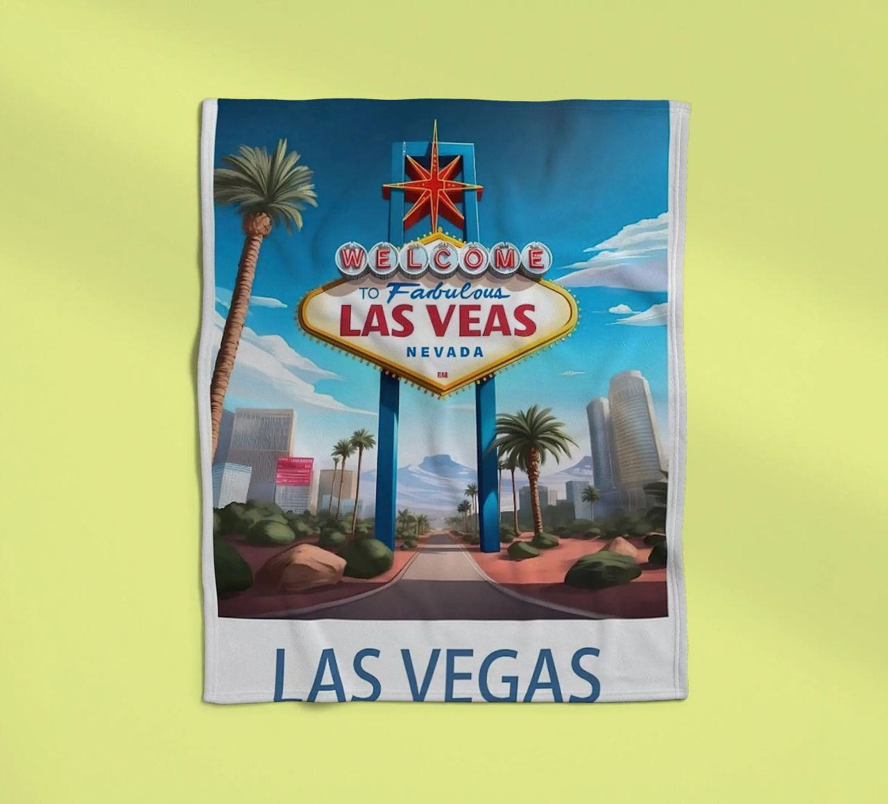 LuaNi Las Vegas Nevada fleece blanket by cooper shop
