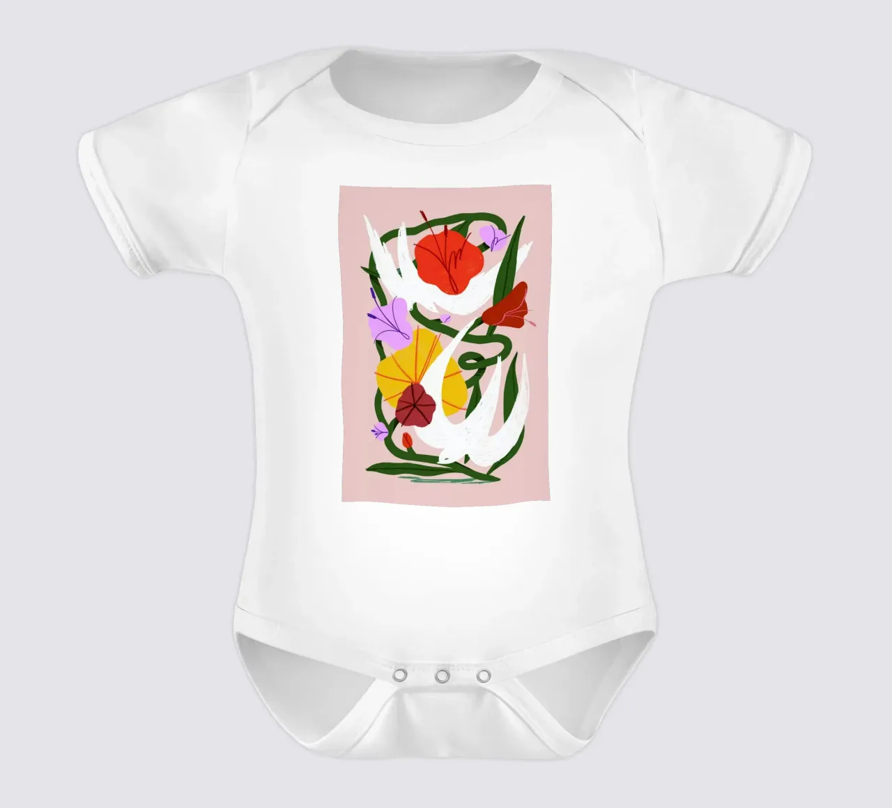 Garden Swoop body neonato maniche corte da Pure