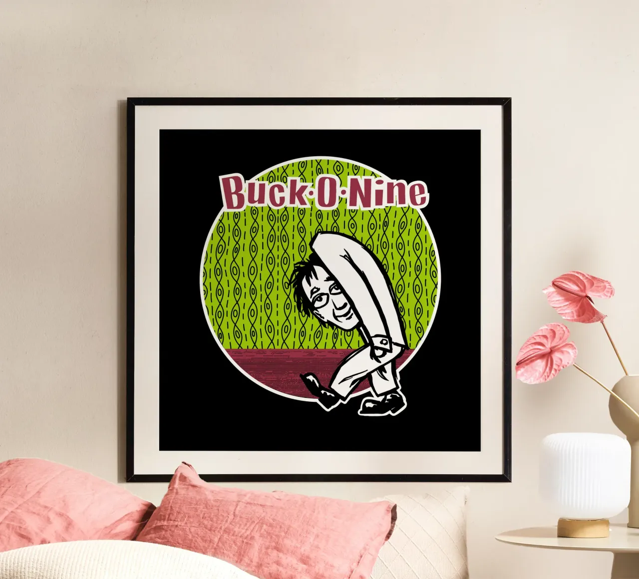 Buck-O-Nine poster con telaio in alluminio da Aranduts