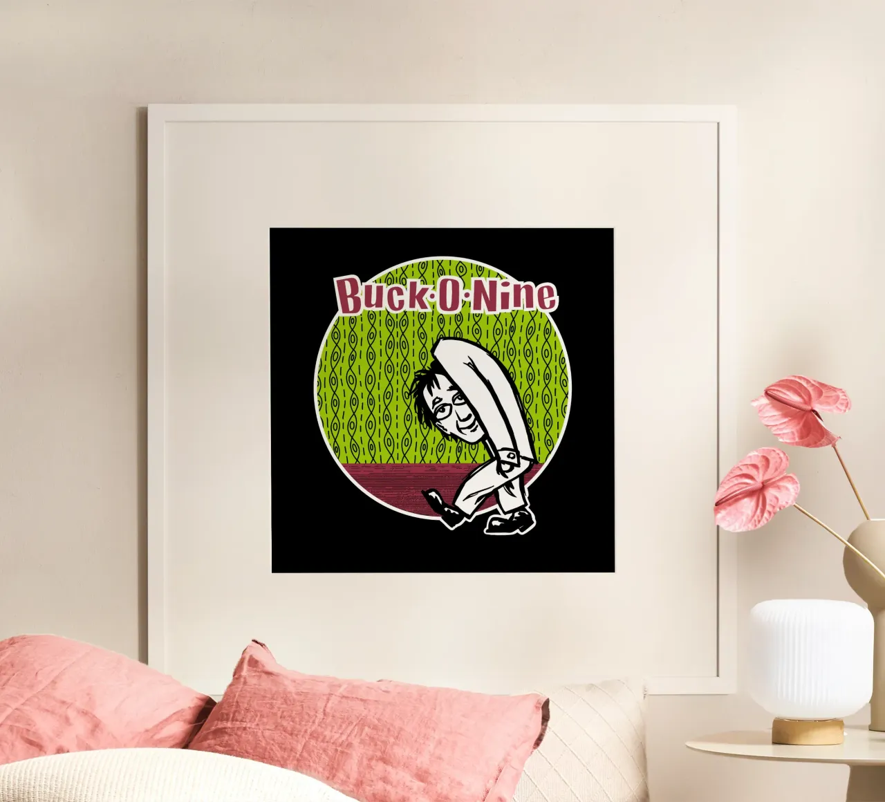 Buck-O-Nine poster con telaio in alluminio da Aranduts